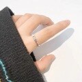 wholesale Sterling silver retro minimalist Thai silver small fish ring, fashionable distressed ins style, Japanese-inspired elegant adjustable openable accessory-0-2