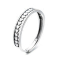 wholesale S925 Sterling Silver Japanese and Korean Heart-to-Heart Connected Ring, Creative Design Minimalist Jewelry Gift Adjustable Ring-0-4