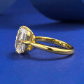 wholesale S925 Silver Gold-Plated New Imported High-Carbon Diamond Ring 8*10 White Ice Flower Cut for Cross-Border-0-2