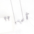 wholesale S925 Sterling Silver Tulip Necklace for Women, Korean Style Minimalist Fresh and Light Luxury Floral Collarbone Chain, Earrings, Ring Jewelry Set-0-4