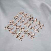 wholesale S925 Sterling Silver Europe and US Cross-Border Personalized Diamond-Encrusted 26 Letters Pendant Necklace Creative Collarbone Chain Women's Jewelry-Letter A single pendant without chain 925 silver