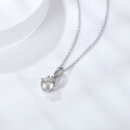 wholesale 18k gold-plated 925 silver jewelry, Moissanite necklace classic six-prong wholesale-0-3