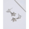 wholesale 925 sterling silver zircon starfish earrings for women, small batch design new star earrings, high-end sense ear accessories-0-1