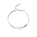 wholesale S925 Sterling Silver Maker Shell Bracelet for Women, Autumn/Winter Minimalist High-End National Trend Style "One Shell" Jewelry Birthday Gift-0-4