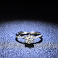 Silver Moissanite Ring Women's Entwined Vine Diamond Ring-0-1