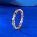 wholesale S925 Silver with Diamond Three-Tone Honeycomb Stacking Ring, Minimalist Intricate Hexagonal Niche Design-0-2