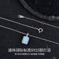 Metal Alloy Super Sparkling Square Zirconia Women's Necklace 2025 New Pendant Choker-0-0