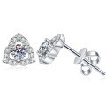 S925 Silver New Moissanite Rose Flower Stud Earrings-0-3