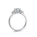 S925 Sterling Silver 15ct Pear Shape Moissanite Ring for Women-0-0