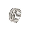 Metal Multi-Row Zirconia Ring, Women's Fashion Starry Wholesale Live Stream-0-3