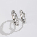 wholesale 999 pure silver couple rings for women, small and unique design with a high-end feel, adjustable solid silver plain band rings for men, a pair of rings to gift your girlfriend-0-13