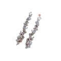 wholesale Silver Plated with White Gold, ZHUOZHFAN Jewelry New 5A Simulated Emerald Cut Earrings Irregular Shape for Women-0-4