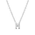 wholesale Metal 925 Silver Plain 26 Letters Pendant Necklace, Ins Luxury Hot-selling Choker-0-36