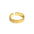 wholesale S925 Sterling Silver 377 Korean Style Silver Ring, Ins Minimalist Light Luxury High-End Money Smiley Face Open Adjustable Ring for Women-0-6