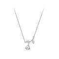 wholesale S925 Sterling Silver Rose Necklace for Women, Minimalist and Unique Design, Elegant Pendant Collarbone Chain-0-4