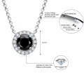 Metal Pendant Necklace with D Color Moissanite, Waterdrop Hollow Design-0-32