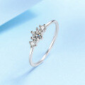 wholesale PT950 Platinum Plated S925 Silver Moissanite Ring for Women, INS Cold Style Gift for Best Friend or Girlfriend, Tail Ring-0-1