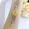 wholesale Silver 64ct 18*18 Goose Yellow Large Pendant European and American Luxury Necklace 43cm, Zhuo Zhifang Jewelry New-0-1