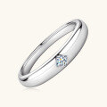 wholesale 925 Sterling Silver Fashionable Instagram-style Couple Moissanite Ring for Women, Elegant and Minimalist Irregular Stone Engagement Ring Set-0-1