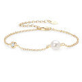 S925 Sterling Silver Simple Natural Freshwater Pearl Bracelet for Women-0-40