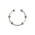 wholesale S925 Sterling Silver Korean Style Fashionable Handmade Fine Wire with Small Beads Open Joint Tail Ring-0-4