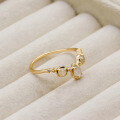 wholesale S925 Silver Plated 14K Gold French Vintage Minimalist Style Moonstone Ring-0-3