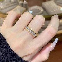 wholesale 925 Sterling Silver French Lace Edge Ring, Fashion Romantic Narrow Band Pattern Ring for Women-R758 Gold 9