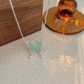 wholesale S925 Sterling Silver Minimalist Butterfly Necklace for Women, Korean Dongdaemun New Hot Style, Versatile High-End Choker-0-3