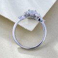 wholesale S925 Sterling Silver 5mm Round Zircon High-End Fashion Ring for Women, Live Stream & Xiaohongshu Best Seller-0-3