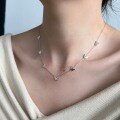 wholesale 925 Silver Minimalist Small Butterfly Necklace for Women, European and American Cross-Border Personality High-End Collarbone Chain-0-0