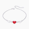wholesale Metal S925 Sterling Silver Drip Oil Heart Hand Chain Women Creative Jewelry Wholesale Dropshipping-0-0