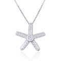 wholesale S925 Sterling Silver Full Diamond Starfish Pendant Women's Korean Style Minimalist Niche High-End Animal Necklace Wholesale Supply-0-4