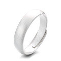 wholesale S925 Sterling Silver European and American Cross-Border Sandblasted Wide Band Minimalist Ring Versatile Ins Style Index Finger Ring-0-5