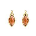 wholesale 10K Gold New Japanese Garnet Stud Earrings, Retro Elegant Luxury Jewelry Exquisitely Crafted Earrings-0-4