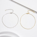 wholesale S925 Sterling Silver Trendy Minimalist Anklet for Girls, Versatile and Unique Ankle Chain with a Subtle Elegance-0-3