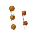 wholesale Metal material natural amber honeycomb hamburger bead old barrel matching bead DIY cultured diamond Bodhi prayer bead bracelet necklace accessory-0-4