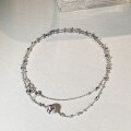 Sterling Silver Adjustable Cat-Eye Pendant Choker Necklace Wholesale-0-1