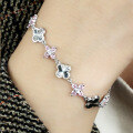 wholesale 925 Silver Summer Hot Selling High Version Four-Leaf Clover Bracelet with Zirconia for a Premium and Fashionable Commuter Look-0-3