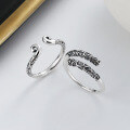 wholesale S925 Sterling Silver Retro Jingu Classic Couple Rings Black Myth Wukong Internet-famous Unisex Rings-0-0