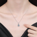 S925 Sterling Silver Cross-Border Moissanite 1ct D Color Wish Bottle Pendant Necklace Wholesale-0-2