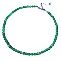 wholesale Silver metal material, Moojing Jewelry Green Chalcedony Bead Strand, Ice Type Imperial Green, Silver Inlaid Pendant, Versatile 60mm Full Strand Necklace 40+8-0-4