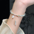 wholesale S925 Sterling Silver Chinese-style Fresh and Delicate Lily of the Valley Tianshan Ice Jade Bamboo Joint Bracelet Jewelry S6719-0-0