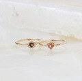 wholesale 9K Gold Japanese Minimalist Niche-style Morganite and White Zircon Ring, Spring New Collection-0-1
