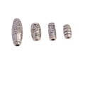 wholesale 999 Sterling Silver Dzumba Bead with Chiseled "Promising Future" Spacer Bead Bracelet Necklace DIY Crystal Ornament Accessories-0-4