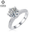 S925 Silver Moissanite Ring, Custom Luxury Live Stream Jewelry-0-4