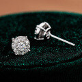 S925 Silver Moissanite Stud Earrings Hip-Hop Unisex Cross-border Supply-0-4