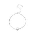wholesale S925 Sterling Silver Mini-Batch Custom Pearl Crushed Silver Bracelet, Panyu Fine Craft Jewelry Factory's Xiaohongshu Viral Hit-0-4