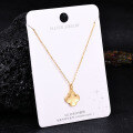 S925 Sterling Silver K Gold Pendant Necklace with Gourd and Plain Pi-0-19