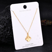 S925 Sterling Silver K Gold Pendant Necklace with Gourd and Plain Pi-S925 Sterling Silver YD-6403BJ 925 Silver