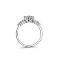 S925 Silver Classic Six-Prong Moissanite Ring for Women-0-3